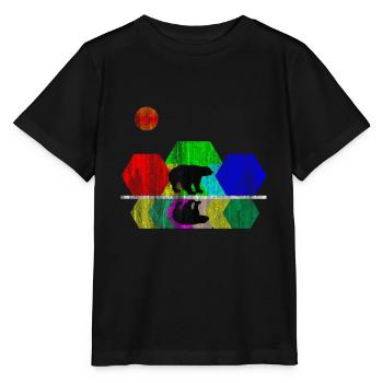 Honey badger wild animal - Stanley/Stella MINI CREATOR Kids’ T-Shirt - black - Front - Mikhail (115cm)