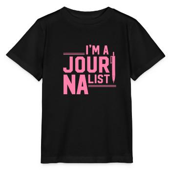 Journalist - Stanley/Stella MINI CREATOR Kids’ T-Shirt - black - Front - Mikhail (115cm)