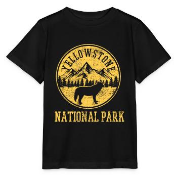 Parc national de Yellowstone - T-shirt bio MINI CREATOR Stanley/Stella Enfant - noir - Devant - Mikhail (115cm)