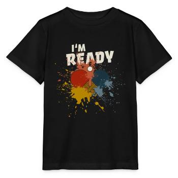 Ping-pong - T-shirt bio MINI CREATOR Stanley/Stella Enfant - noir - Devant - Mikhail (115cm)