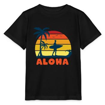 Aloha Surfing - T-shirt bio MINI CREATOR Stanley/Stella Enfant - noir - Devant - Mikhail (115cm)