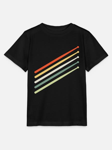 Drummer Drumsticks - Stanley/Stella Kinder T-Shirt MINI CREATOR - Schwarz