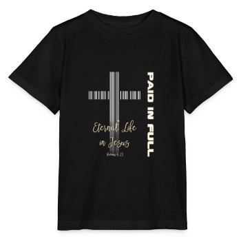 Christliches Design - Ewiges Leben in Jesus - Stanley/Stella Kinder T-Shirt MINI CREATOR  - Schwarz - Vorne - Mikhail (115cm)