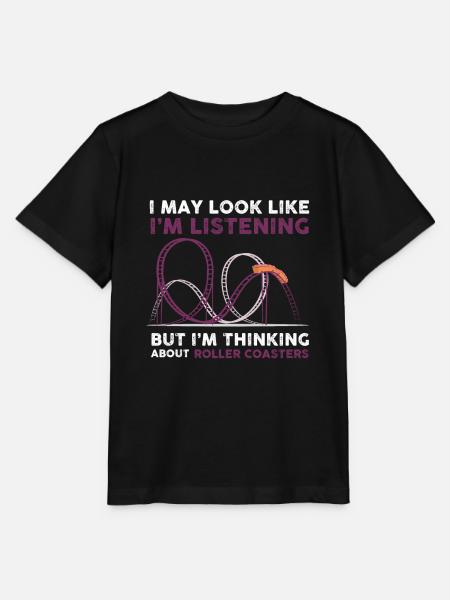 Achterbahn - Freizeitpark Design - Stanley/Stella Kinder T-Shirt MINI CREATOR  - Schwarz