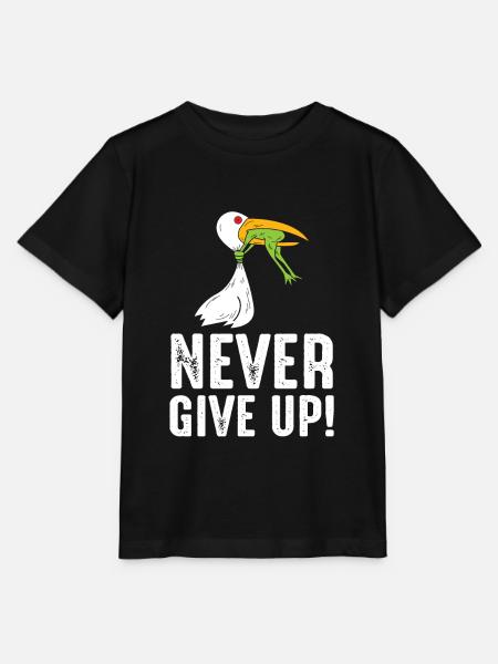 Nicht aufgeben Storch und Frosch - Kampf tier - Stanley/Stella Kinder T-Shirt MINI CREATOR  - Schwarz