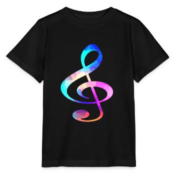 Notenschluessel Musik Noten Musiker Instrument - Stanley/Stella Kinder T-Shirt MINI CREATOR  - Schwarz - Vorne - Mikhail (115cm)