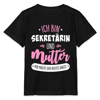 Sekretärin - Stanley/Stella Kinder T-Shirt MINI CREATOR  - Schwarz - Vorne - Mikhail (115cm)