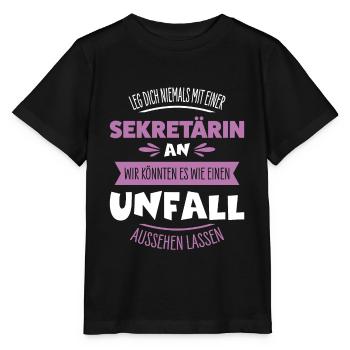 Sekretärin - Stanley/Stella Kinder T-Shirt MINI CREATOR  - Schwarz - Vorne - Mikhail (115cm)