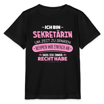 Sekretärin - Stanley/Stella Kinder T-Shirt MINI CREATOR  - Schwarz - Vorne - Mikhail (115cm)