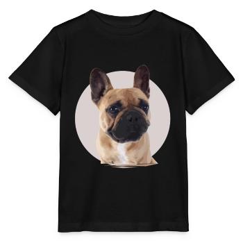 Fransk bulldog - Stanley/Stella T-shirt MINI CREATOR til børn - sort - Foran - Mikhail (115cm)