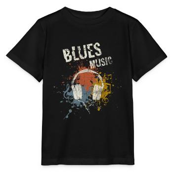 Blues - Stanley/Stella Kinder T-Shirt MINI CREATOR  - Schwarz - Vorne - Mikhail (115cm)
