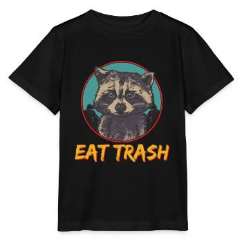 Raccoon Trash Eat Trash Panda Funny Gift - Stanley/Stella MINI CREATOR Kids’ T-Shirt - black - Front - Mikhail (115cm)