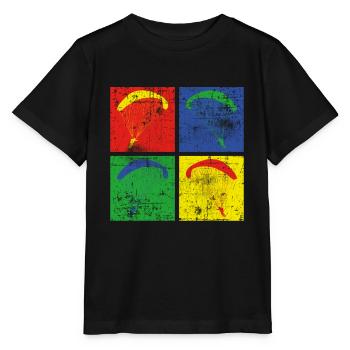 Gleitschirmfliegen - Stanley/Stella Kinder T-Shirt MINI CREATOR  - Schwarz - Vorne - Mikhail (115cm)