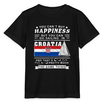 Kroatien Segeln, Segelschiff Mittelmeer Geschenk - Stanley/Stella Kinder T-Shirt MINI CREATOR  - Schwarz - Vorne - Mikhail (115cm)