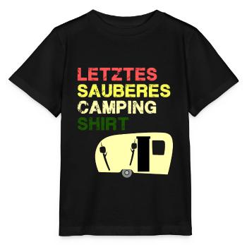 Letztes sauberes Camping Shirt - Stanley/Stella Kinder T-Shirt MINI CREATOR  - Schwarz - Vorne - Mikhail (115cm)