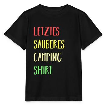 Letztes sauberes Camping Shirt - Stanley/Stella Kinder T-Shirt MINI CREATOR  - Schwarz - Vorne - Mikhail (115cm)