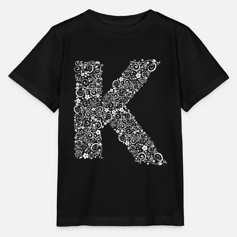 Lettre k - T-shirt bio MINI CREATOR Stanley/Stella Enfant - noir