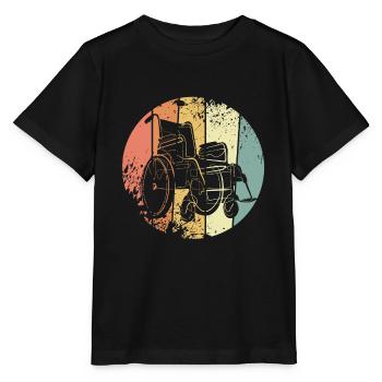 Fauteuil roulant rétro - T-shirt bio MINI CREATOR Stanley/Stella Enfant - noir - Devant - Mikhail (115cm)