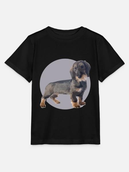 Dackel Welpen - Stanley/Stella Kinder T-Shirt MINI CREATOR - Schwarz