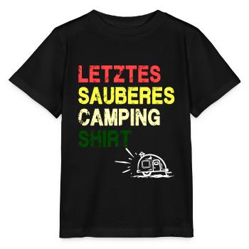 Letztes sauberes Camping Shirt - Stanley/Stella Kinder T-Shirt MINI CREATOR  - Schwarz - Vorne - Mikhail (115cm)