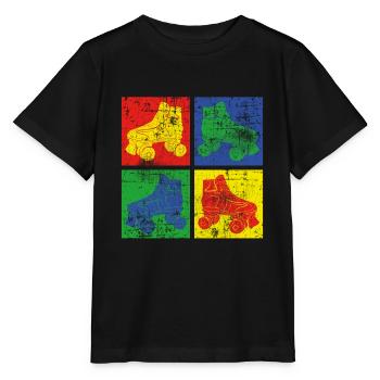 Rollschuh - Stanley/Stella Kinder T-Shirt MINI CREATOR  - Schwarz - Vorne - Mikhail (115cm)