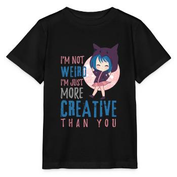 Anime Chibi Kreativ - Stanley/Stella Kinder T-Shirt MINI CREATOR  - Schwarz - Vorne - Mikhail (115cm)