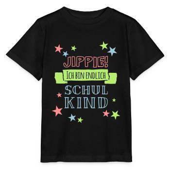 Jippie, ich bin endlich Schulkind - Stanley/Stella Kinder T-Shirt MINI CREATOR  - Schwarz - Vorne - Mikhail (115cm)