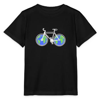 Bike World TShirt Gift for Conservation Climate - Stanley/Stella MINI CREATOR Kids’ T-Shirt - black - Front - Mikhail (115cm)