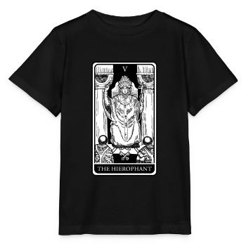 THE HIEROPHANT Tarot Cartes Voyants Devins - T-shirt bio MINI CREATOR Stanley/Stella Enfant - noir - Devant - Mikhail (115cm)