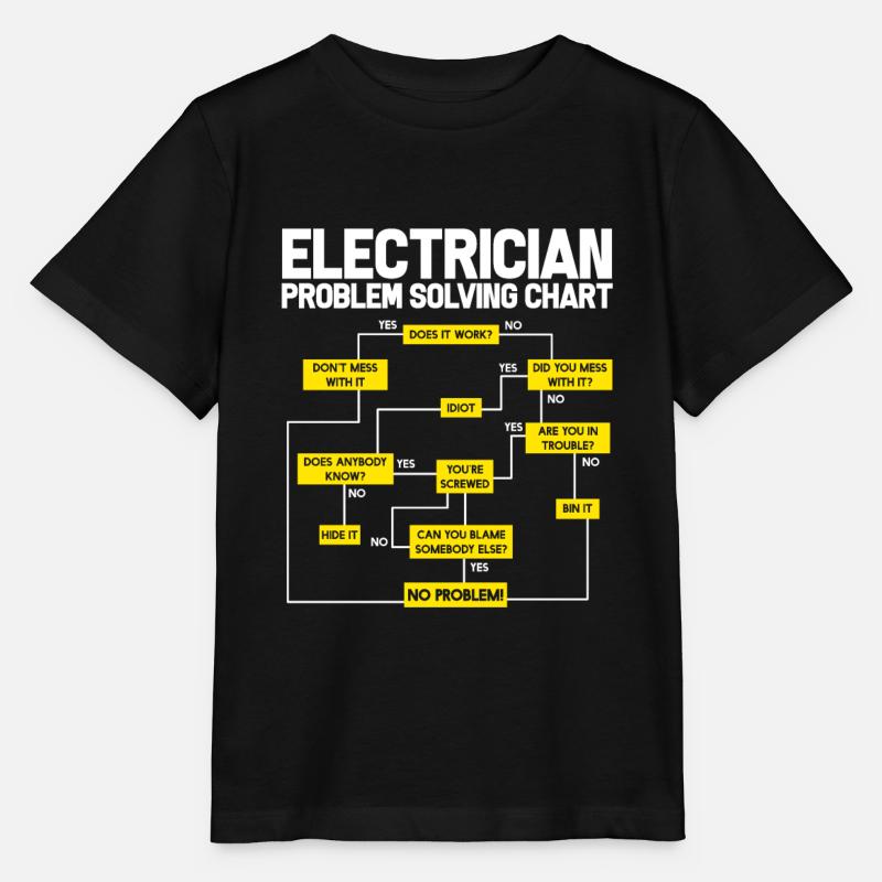 electrician electrical engineering master trainee apprentice - Stanley/Stella MINI CREATOR Kids’ T-Shirt - black