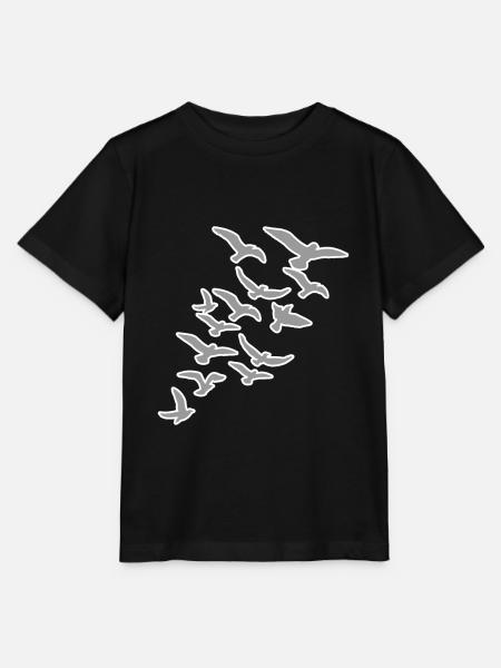 Vögel Zugvögel - Stanley/Stella Kinder T-Shirt MINI CREATOR - Schwarz