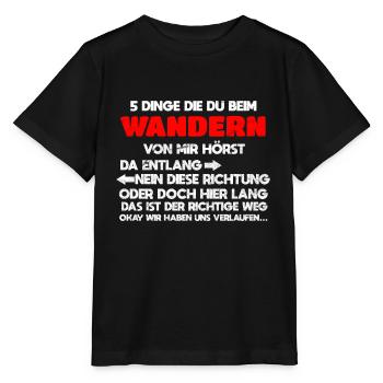 Wandern lustiger Spruch - Stanley/Stella Kinder T-Shirt MINI CREATOR  - Schwarz - Vorne - Mikhail (115cm)
