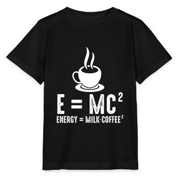 Relativité Physique Science Café Mil - T-shirt bio MINI CREATOR Stanley/Stella Enfant - noir - Devant - Mikhail (115cm)