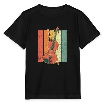 Violine - Stanley/Stella Kinder T-Shirt MINI CREATOR  - Schwarz - Vorne - Mikhail (115cm)