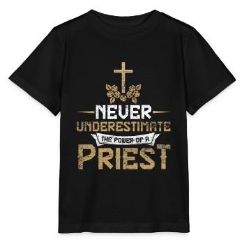 Force du prêtre - T-shirt bio MINI CREATOR Stanley/Stella Enfant - noir - Devant - Mikhail (115cm)