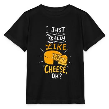 cheese - Stanley/Stella MINI CREATOR Kids’ T-Shirt - black - Front - Mikhail (115cm)