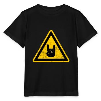 Metal Death Black french fries hand funny gift - Stanley/Stella MINI CREATOR Kids’ T-Shirt - black - Front - Mikhail (115cm)