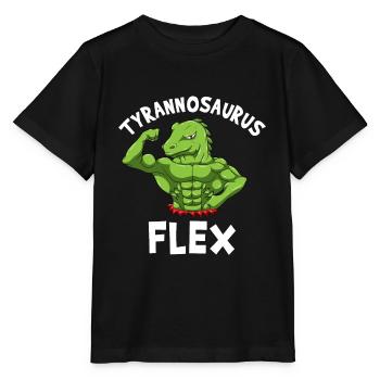 Fitness Workout Motivation Tyrannosaurus Flex - Stanley/Stella Kinder T-Shirt MINI CREATOR  - Schwarz - Vorne - Mikhail (115cm)