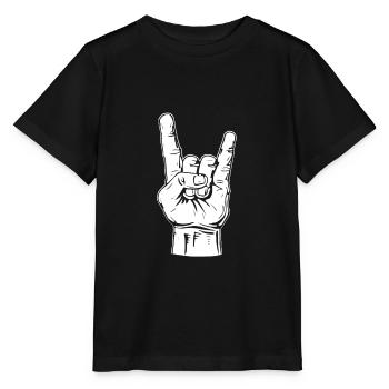 Metal Death Black french fries hand funny gift - Stanley/Stella MINI CREATOR Kids’ T-Shirt - black - Front - Mikhail (115cm)