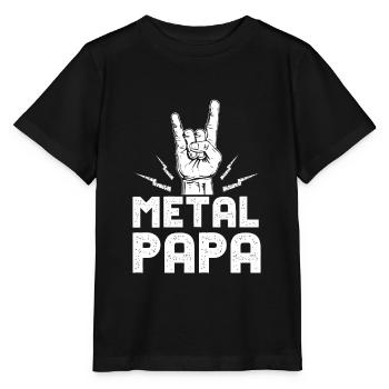 Metal Death Black Pommes fork dad funny gift - Stanley/Stella MINI CREATOR Kids’ T-Shirt - black - Front - Mikhail (115cm)