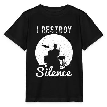 Batterie Percussion Percussion - T-shirt bio MINI CREATOR Stanley/Stella Enfant - noir - Devant - Mikhail (115cm)