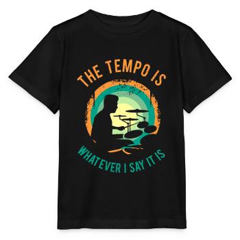 Batterie Percussion Percussion - T-shirt bio MINI CREATOR Stanley/Stella Enfant - noir - Devant - Mikhail (115cm)