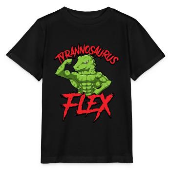 Fitness Gym Sport Power Lifting Tyrannosaurus Flex - Stanley/Stella Kinder T-Shirt MINI CREATOR  - Schwarz - Vorne - Mikhail (115cm)