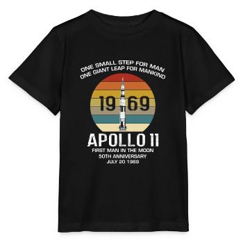 Apollo 11 1969 - Stanley/Stella Kinder T-Shirt MINI CREATOR  - Schwarz - Vorne - Mikhail (115cm)