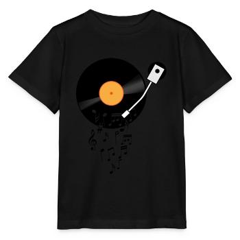vinyl record - Stanley/Stella MINI CREATOR Kids’ T-Shirt - black - Front - Mikhail (115cm)