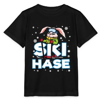 SKI HASE Lapin de neige lapin de neige - T-shirt bio MINI CREATOR Stanley/Stella Enfant - noir - Devant - Mikhail (115cm)