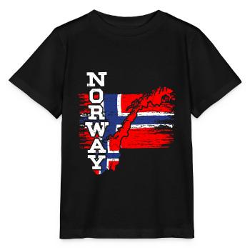 Norwegen - Stanley/Stella Kinder T-Shirt MINI CREATOR  - Schwarz - Vorne - Mikhail (115cm)