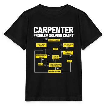 Carpenter Joiner Handicraft Carpenter Gift - Stanley/Stella MINI CREATOR Kids’ T-Shirt - black - Front - Mikhail (115cm)