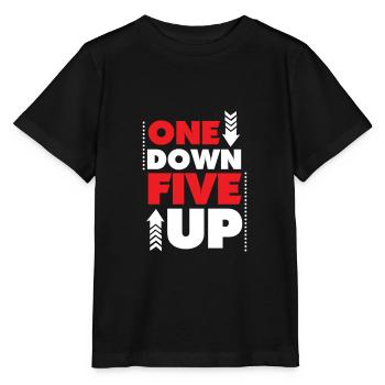 Cool One Down Five Up Shifting Bike Lovers gift - Stanley/Stella MINI CREATOR Kids’ T-Shirt - black - Front - Mikhail (115cm)