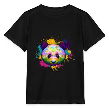 Panda Asia - Stanley/Stella MINI CREATOR Kids’ T-Shirt - black - Front - Mikhail (115cm)